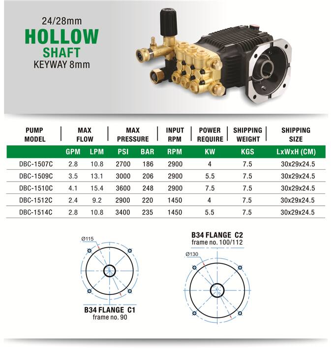 Commercial High Pressure Pump C Type Motor Direct Drive